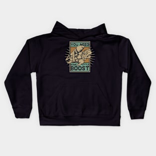Crazy japanese retro  turtle rocket you need some boost Kids Hoodie
